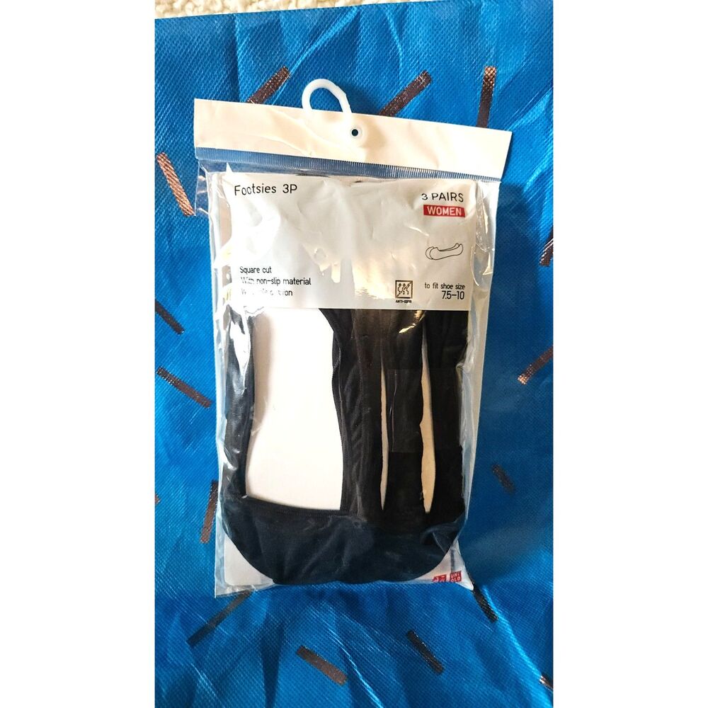 Uniglo Cushioned Footsies 3 Pack | cosplay | harajuku | no show socks